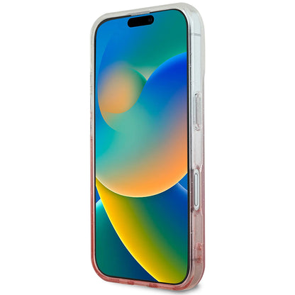 MagSafe tok Apple iPhone 16-hoz, Guess, IML Glitter Gradient, Barna