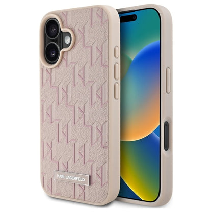 MagSafe tok Apple iPhone 16-hoz, Karl Lagerfeld, Hot Stamp, Rózsaszín