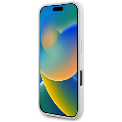 MagSafe tok Apple iPhone 16-hoz, Karl Lagerfeld, Karl & Choupette fejekkel díszített szilikon, Bézs