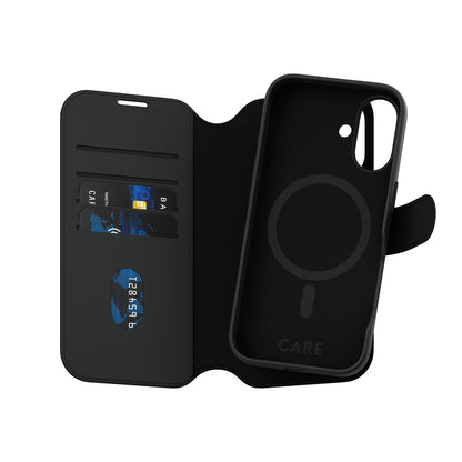 MagSafe tok Apple iPhone 16-hoz, PanzerGlass, Care Feature Tango Two-in-One, Fekete