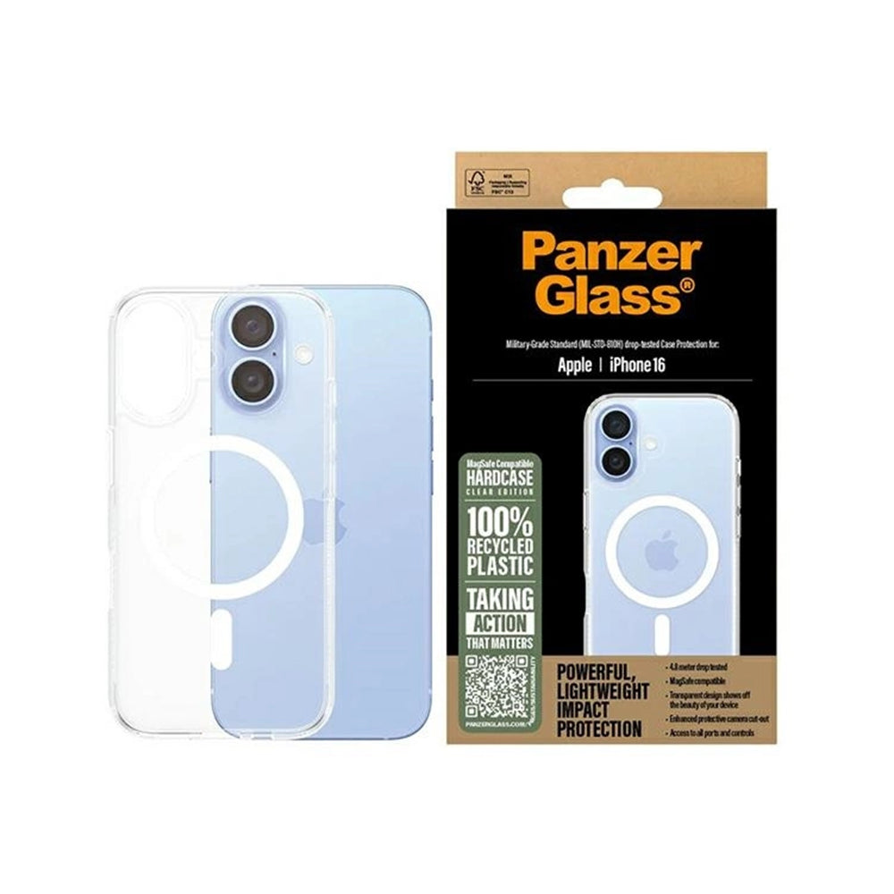 MagSafe tok Apple iPhone 16-hoz, PanzerGlass, HardCase, Fehér Átlátszó