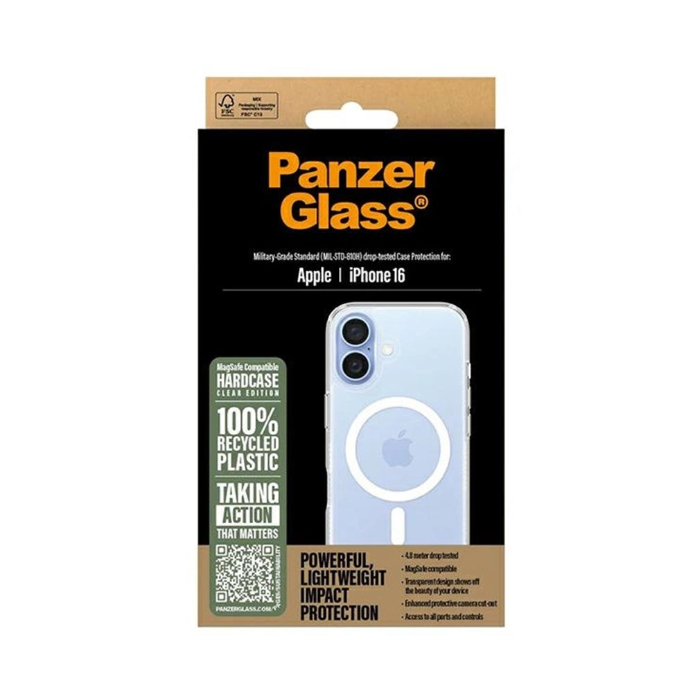 MagSafe tok Apple iPhone 16-hoz, PanzerGlass, HardCase, Fehér Átlátszó