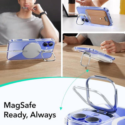 MagSafe tok Apple iPhone 16 Plus-hoz, ESR, Classic Hybrid Kickstand Slide, Átlátszó