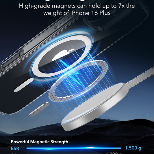 MagSafe tok Apple iPhone 16 Plus-hoz, ESR, Classic Hybrid, Átlátszó