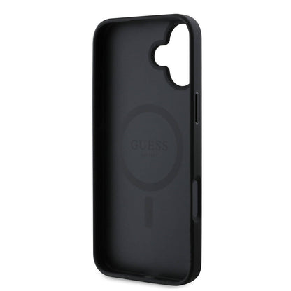 MagSafe Case for Apple iPhone 16 Plus, Guess, 4G Printed Stripes, Black
