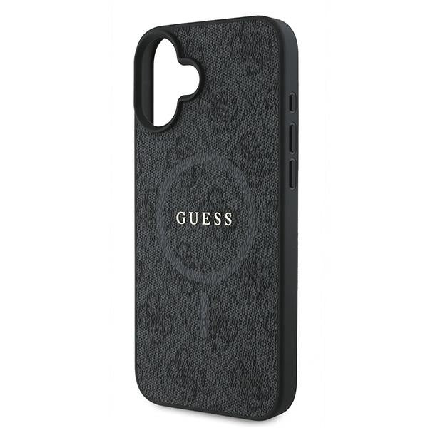 MagSafe Case for Apple iPhone 16 Plus, Guess, 4G Ring Classic Logo, Black