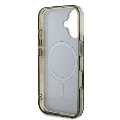 MagSafe Case for Apple iPhone 16 Plus, Guess, IML 4G Background, Brown