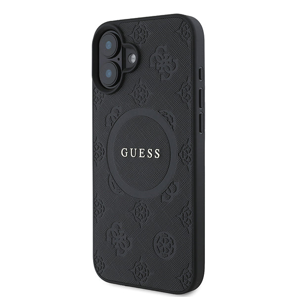MagSafe tok Apple iPhone 16 Plus-hoz, Guess, Saffiano Peony Classic Logo, Rózsaszín