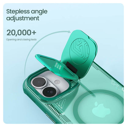 MagSafe tok Apple iPhone 16 Plus-hoz, Nillkin, Iceblade Prop (kamera kivágás nélkül), Zöld