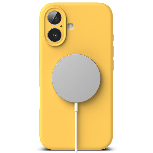 MagSafe tok Apple iPhone 16 Plus-hoz, Ringke, szilikon, sárga