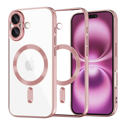 MagSafe tok Apple iPhone 16 Plus-hoz, Techsuit, Luxury Crystal, Rózsaszín