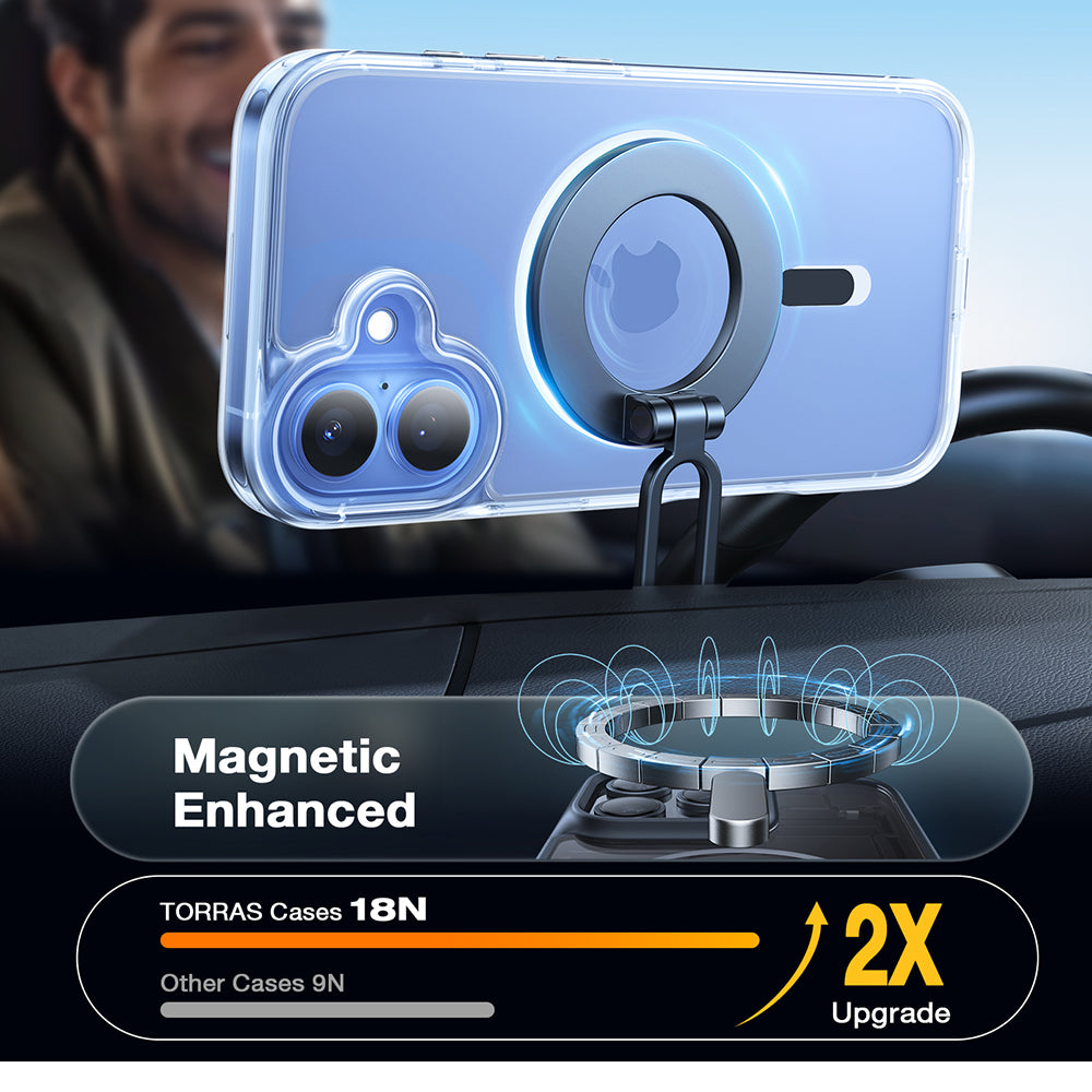 MagSafe tok Apple iPhone 16 Plus-hoz, Torras, Diamond, Átlátszó
