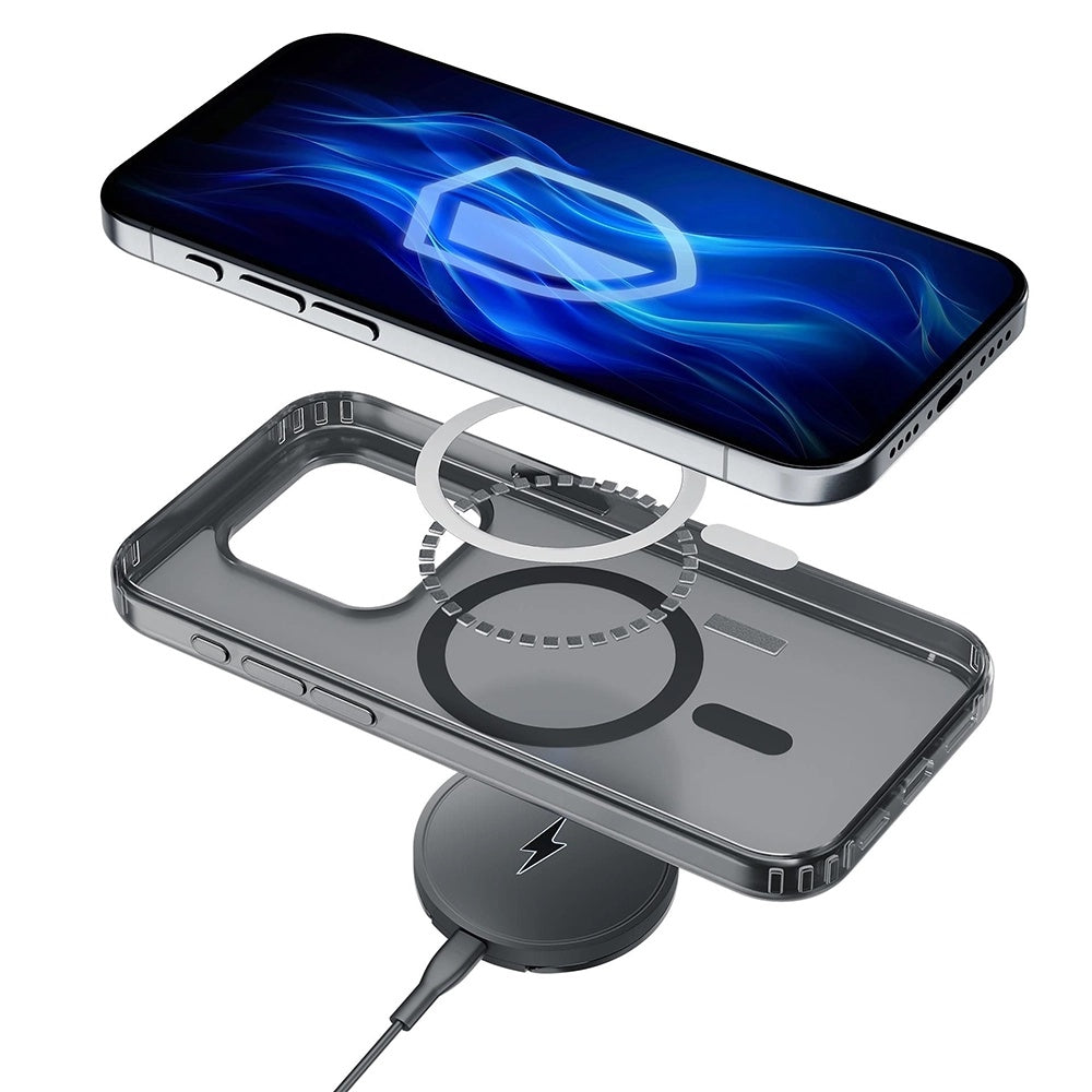 MagSafe Case for Apple iPhone 16 Pro, 3MK, Frosty MagCase, Satin Black