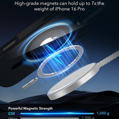 MagSafe tok Apple iPhone 16 Pro-hoz, ESR, Classic Hybrid, Szaténfekete