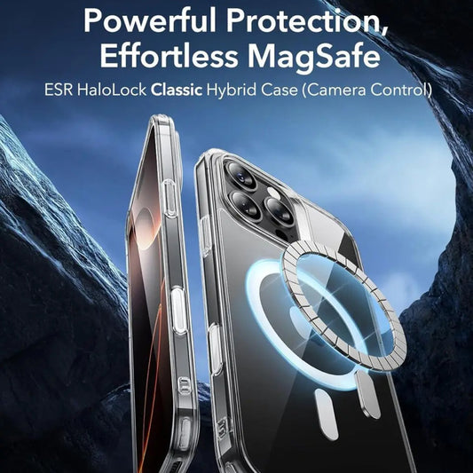 MagSafe tok Apple iPhone 16 Pro-hoz, ESR, Classic Hybrid Slide, Átlátszó Fekete