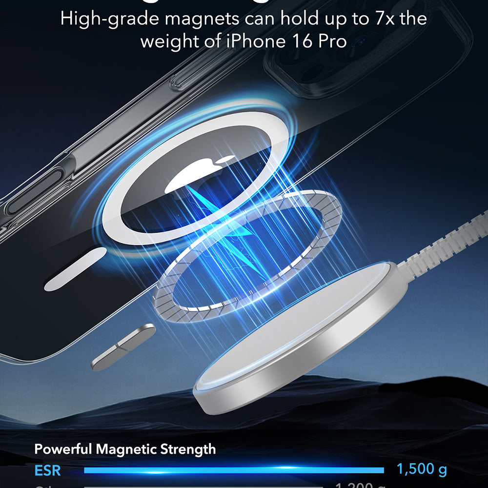 MagSafe tok Apple iPhone 16 Pro-hoz, ESR, Classic Hybrid, Átlátszó