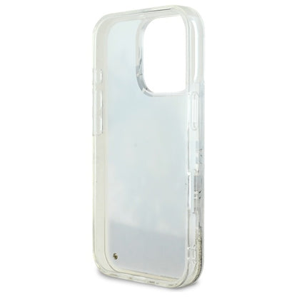 MagSafe tok Apple iPhone 16 Pro-hoz, Guess, Liquid Glitter Flower, Bézs