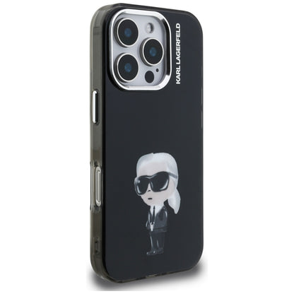 MagSafe tok Apple iPhone 16 Pro-hoz, Karl Lagerfeld, IML Aquarelle Logo Karl, Fekete
