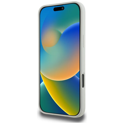 MagSafe tok Apple iPhone 16 Pro-hoz, Karl Lagerfeld, Karl & Choupette fejekkel díszített szilikon, Bézs