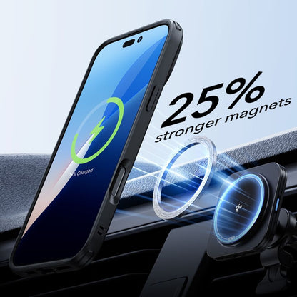 MagSafe tok Apple iPhone 16 Pro Max-hoz, ESR, Classic Hybrid Kickstand képernyővédővel, Szatén Fekete