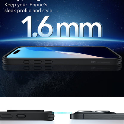 MagSafe tok Apple iPhone 16 Pro Max-hoz, ESR, Classic Hybrid, Átlátszó Fekete