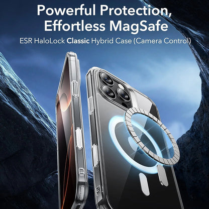 MagSafe tok Apple iPhone 16 Pro Max-hoz, ESR, Classic Hybrid Slide, Átlátszó Fekete