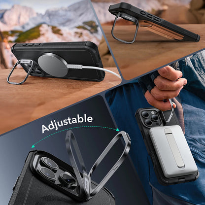 MagSafe tok Apple iPhone 16 Pro Max-hez, ESR, Cyber Armor Kickstand, Szürke