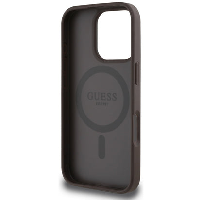 MagSafe tok Apple iPhone 16 Pro Max-hoz, Guess, 4G Circle Classic Logo, barna