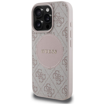 MagSafe tok Apple iPhone 16 Pro Max-hoz, Guess, 4G Circle Classic Logo, Rózsaszín