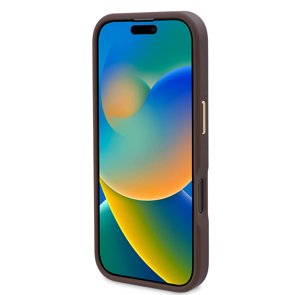 MagSafe tok Apple iPhone 16 Pro Max-hoz, Guess, 4G Logo Plate, Fekete