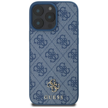 MagSafe Case for Apple iPhone 16 Pro Max, Guess, 4G Small and Classic Logo, Blue