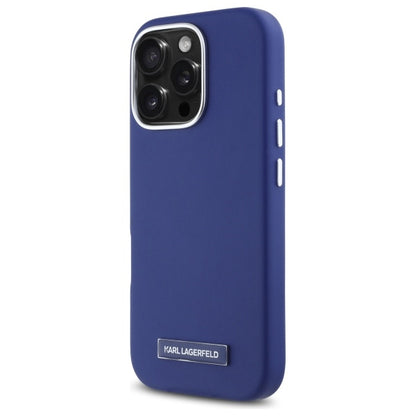MagSafe tok Apple iPhone 16 Pro Max-hoz, Karl Lagerfeld, FW Metal Plate, Kék