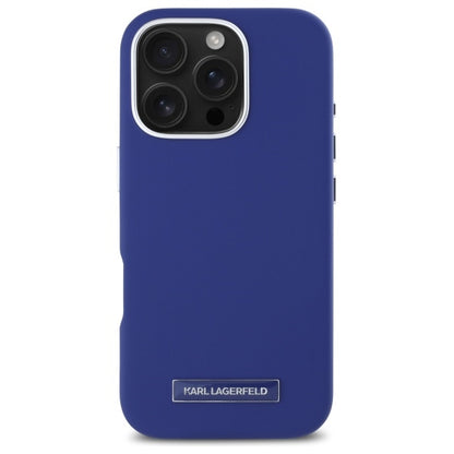 MagSafe tok Apple iPhone 16 Pro Max-hoz, Karl Lagerfeld, FW Metal Plate, Kék