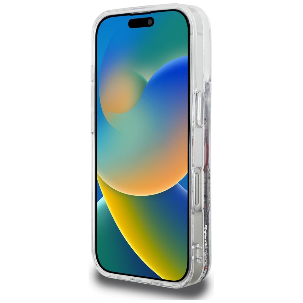 MagSafe tok Apple iPhone 16 Pro Max-hoz, Karl Lagerfeld, Liquid Glitter Choupette Logo, Átlátszó