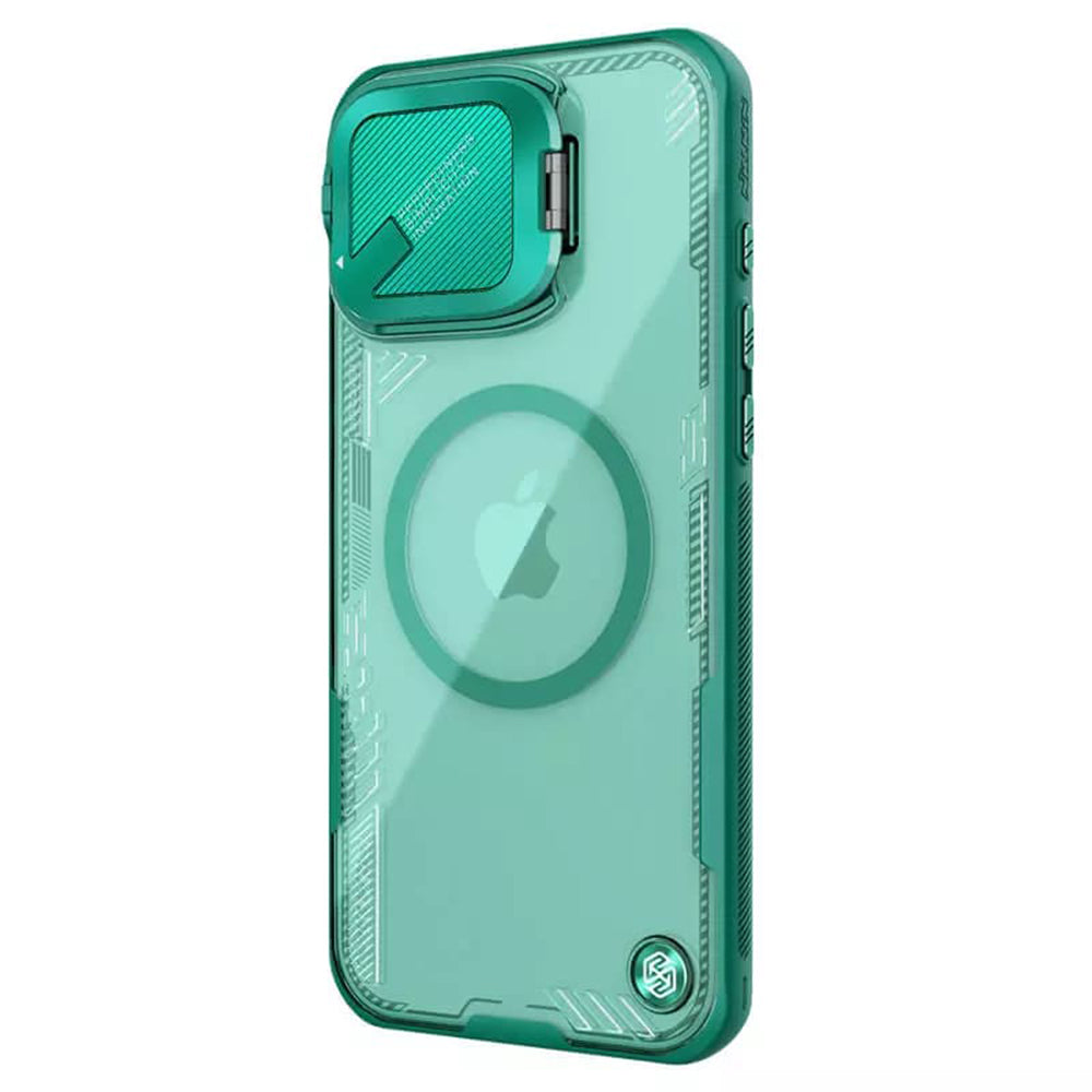 MagSafe tok Apple iPhone 16 Pro Max-hoz, Nillkin, Iceblade Prop (kamera kivágás nélkül), Zöld