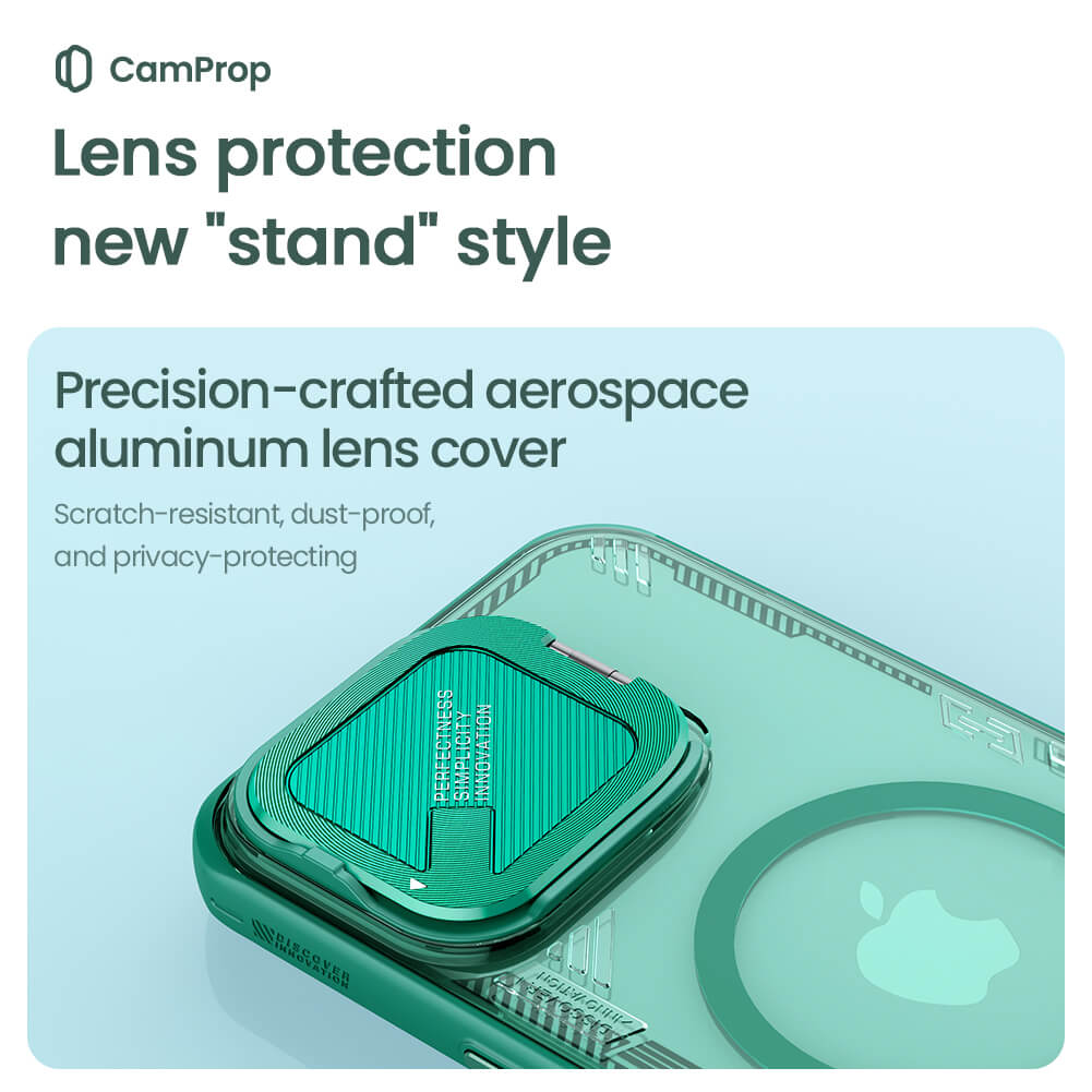 MagSafe tok Apple iPhone 16 Pro Max-hoz, Nillkin, Iceblade Prop (kamera kivágás nélkül), Zöld