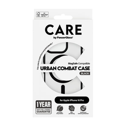 MagSafe tok Apple iPhone 16 Pro Max-hoz, PanzerGlass, Care Urban Combat, Átlátszó Fekete