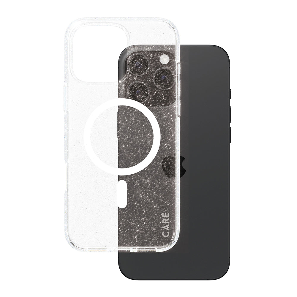 MagSafe tok Apple iPhone 16 Pro Max-hoz, PanzerGlass, Care Urban Combat Star Lit, Átlátszó Fehér