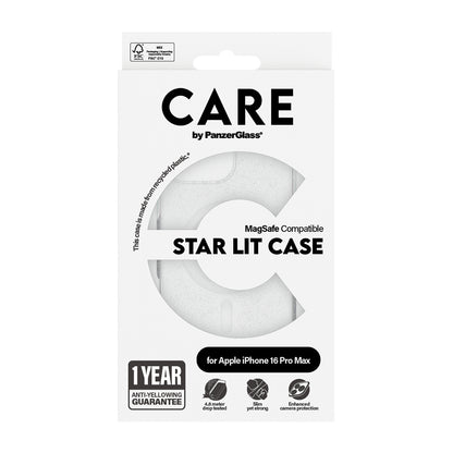 MagSafe tok Apple iPhone 16 Pro Max-hoz, PanzerGlass, Care Urban Combat Star Lit, Átlátszó Fehér