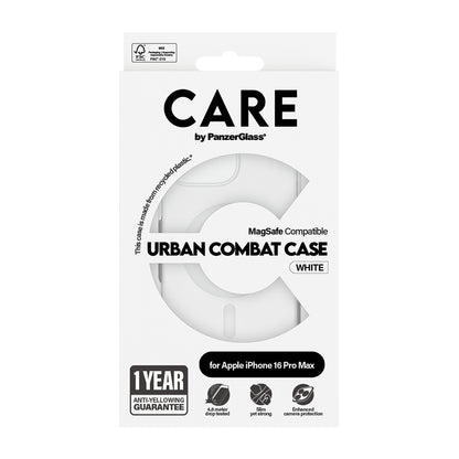 MagSafe tok Apple iPhone 16 Pro Max-hoz, PanzerGlass, Care Urban Combat, Átlátszó Fehér