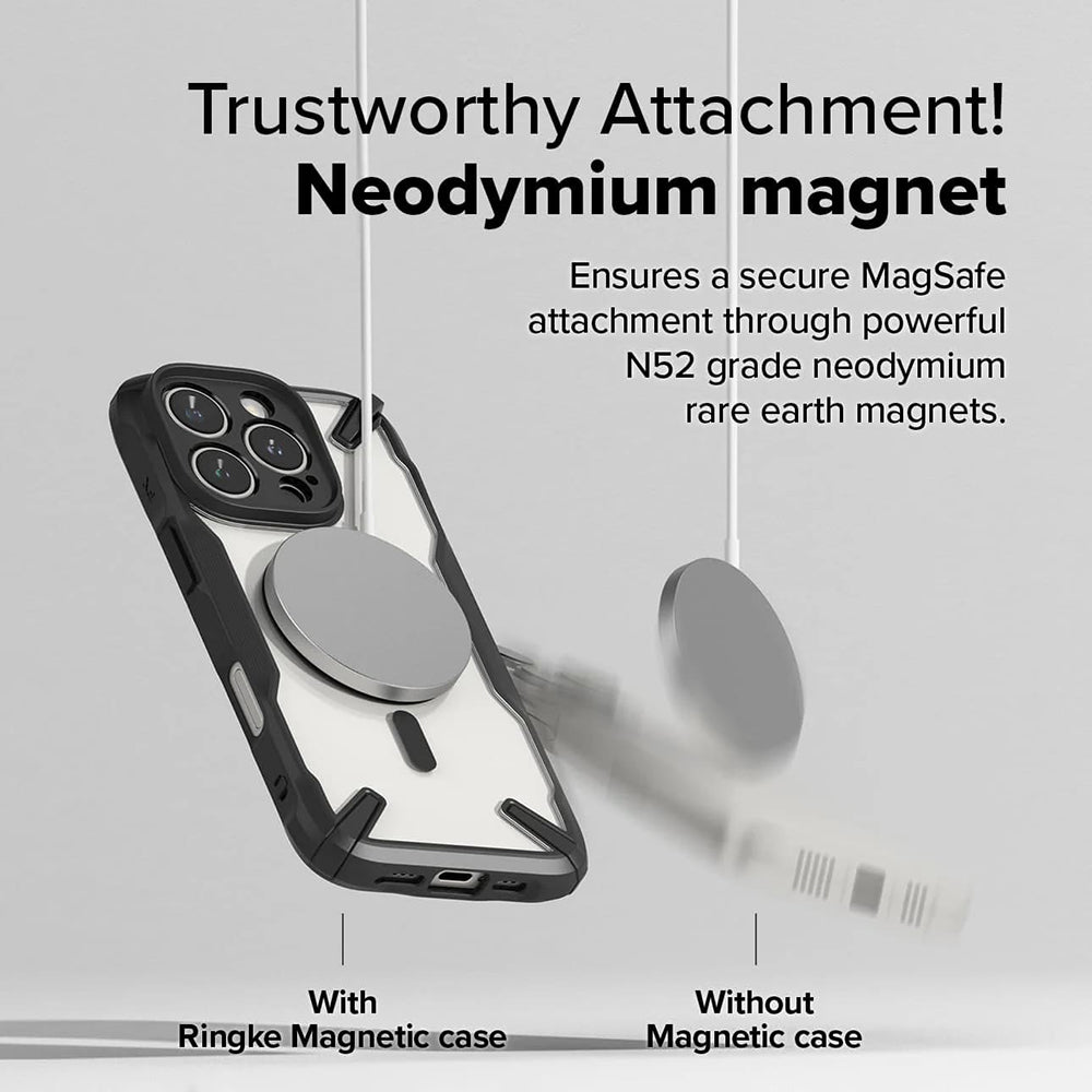 MagSafe tok Apple iPhone 16 Pro Max-hoz, Ringke, Fusion X, Fekete