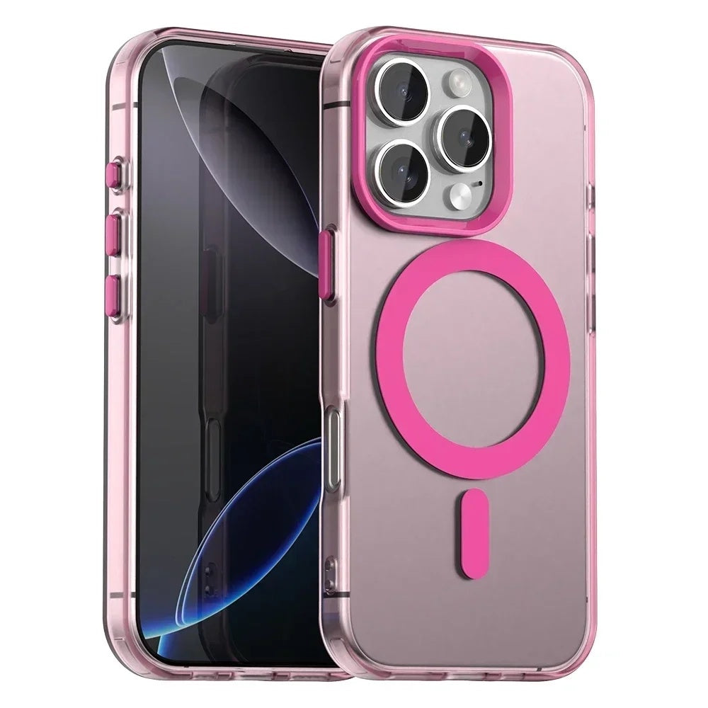 MagSafe tok Apple iPhone 16 Pro Max-hoz, Techsuit, CandyCase, Rózsaszín