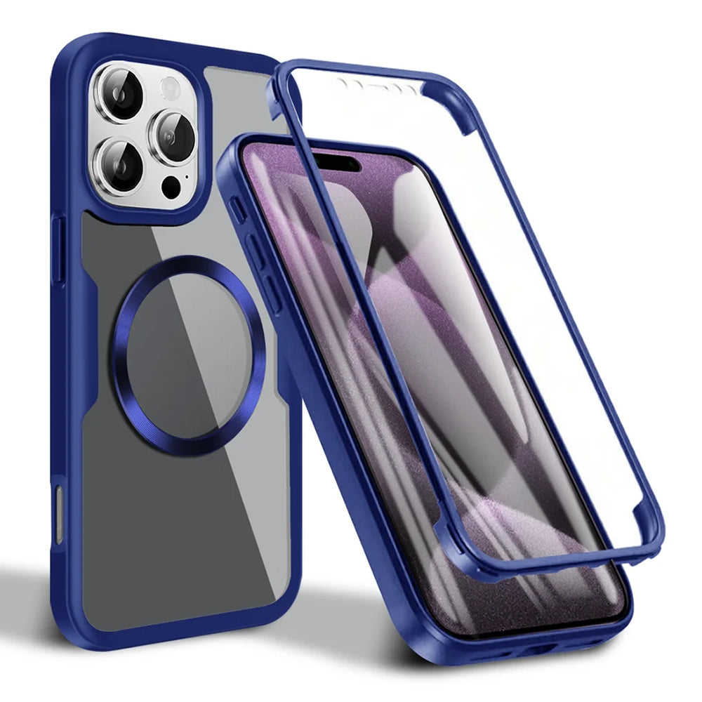 MagSafe Case for Apple iPhone 16 Pro Max, Techsuit, ColorVerse 360, Blue