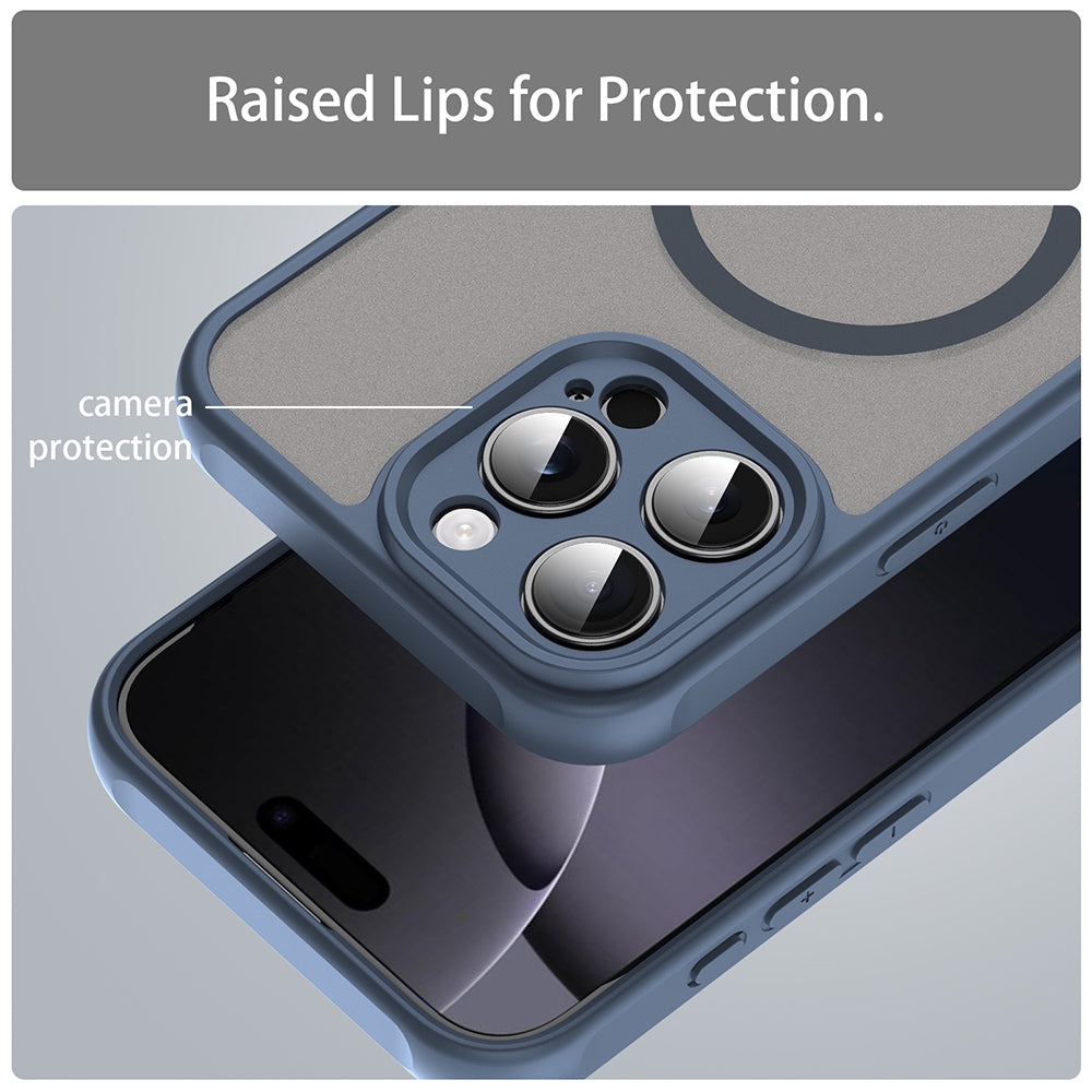 MagSafe tok Apple iPhone 16 Pro Max-hoz, Techsuit, HaloFrost II, Tengerészkék