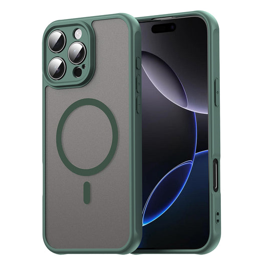 MagSafe tok Apple iPhone 16 Pro Max-hoz, Techsuit, HaloFrost II, Zöld