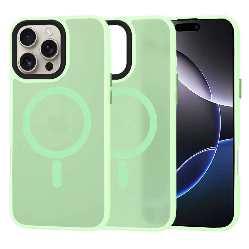 MagSafe tok Apple iPhone 16 Pro Max-hoz, Techsuit, HaloFrost, Világos zöld