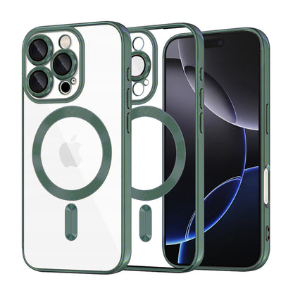 MagSafe Case for Apple iPhone 16 Pro Max, Techsuit, Luxury Crystal, Dark Green