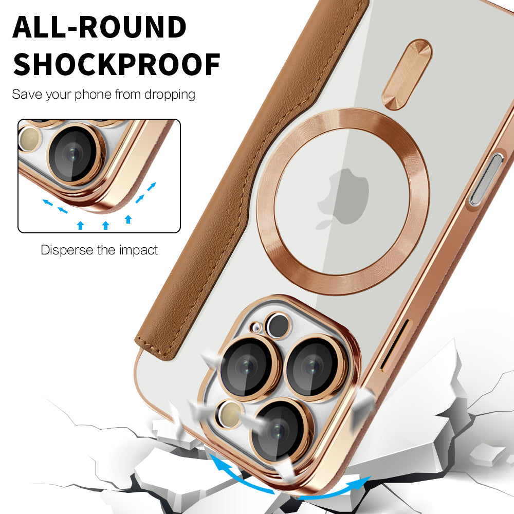MagSafe tok Apple iPhone 16 Pro Max-hoz, Techsuit, SmartMag Book, Barna