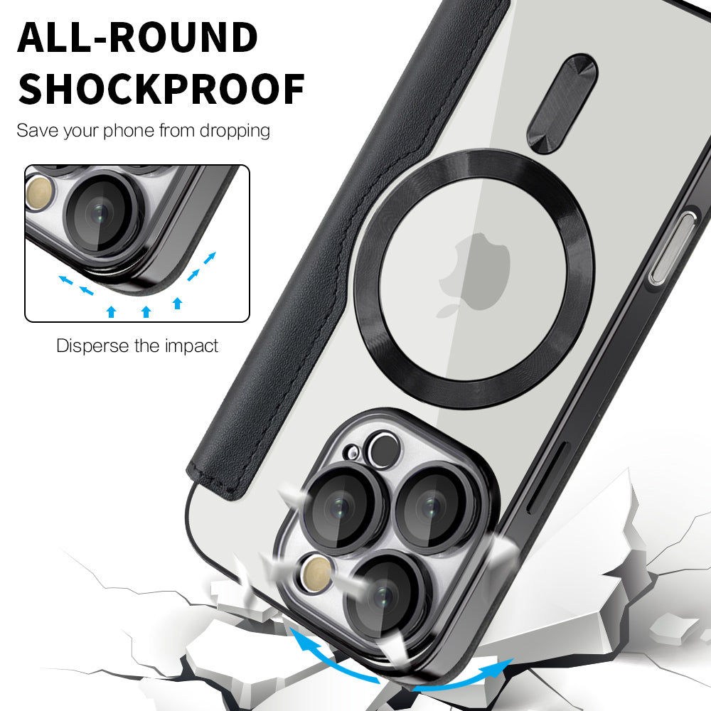 MagSafe tok Apple iPhone 16 Pro Max-hoz, Techsuit, SmartMag Book, Fekete