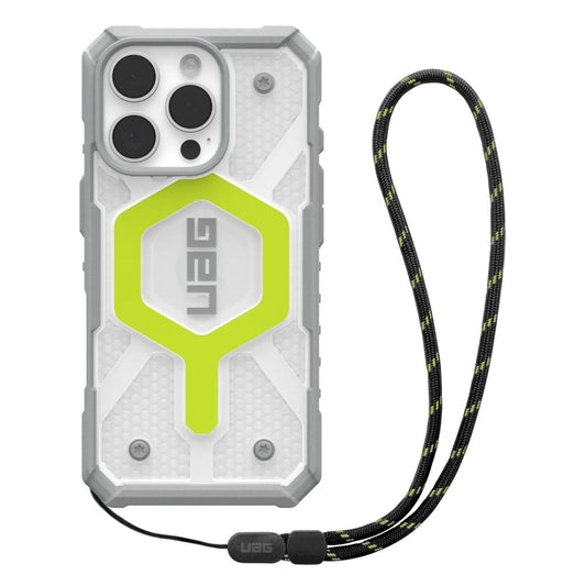 MagSafe tok Apple iPhone 16 Pro Max-hoz, Urban Armor Gear, Pathfinder Clear nyakpánttal, Zöld
